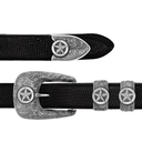Fort Bend 1801 Sterling Silver Star 1" Buckle Set