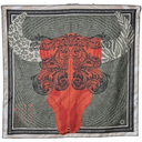 Clint Orms Bison 2 Dark Orange Silk Twill Scarf