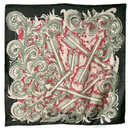 Clint Orms Broken Arrow Dark Green Silk Twill Scarf