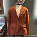 Rust Suede Leather Blazer