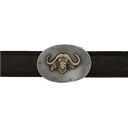 Hunt 1503 Sterling Oval with Gold Cape Buffalo