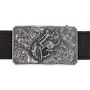 Jasper 1803 Sterling Bucking Horse Trophy Buckle