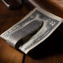 Folded 1607 Sterling Silver Wheatgrass Engraved Money Clip