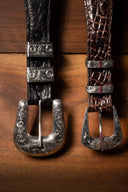 Pecos 2056 Sterling Gun Engraved 1" Buckle Set