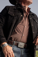 Suede Denim Black Felix Jacket