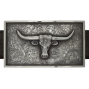 Kenedy 1803 Sterling Longhorn Trophy Buckle