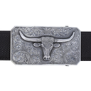 Kenedy 1819 Sterling Silver Longhorn Trophy Buckle