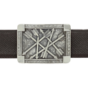 Morris 1800 Sterling Broken Arrow Trophy Buckle