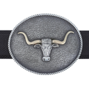 Nueces 1805 Silver & Gold Longhorn Trophy Buckle