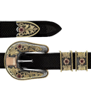 Pecos 1862 Yellow & Rose Gold with Rubies Buckle Set
