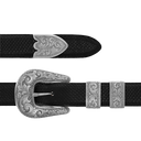 Pecos 2056 Sterling Gun Engraved 1" Buckle Set