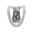 San Jacinto 1702 Hammered Sterling & Gold Quail Money Clip