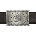 Starr 1812 Sterling Trophy Belt Buckle With Indian Chief & Stars