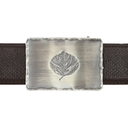 Starr 1814 Sterling Trophy Belt Buckle With Aspen Leaf