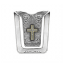 San Augustine 1817 Sterling, Gold & Diamond Cross