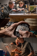working on buckle
