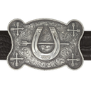 Webb 1842 Sterling Horseshoe & Arrow Trophy Buckle