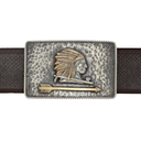 Zapata 1410 Hammered Sterling Chief Trophy Buckle