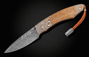 B12 Spearpoint 'Fighting Spirit' Hand-forged mokume gane folding knife with USS California wood Limited Edition