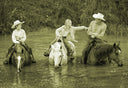 clint on horse with kids