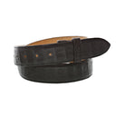 1.5" Straight Matte Alligator Stitched Edge Black
