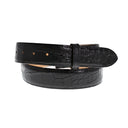 1.5" Straight Glossy Alligator Stitched Edge Black