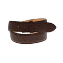 1.5" Straight Chocolate Bison Pebble Leather Belt