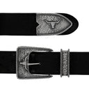 Clay 2027 Sterling Hammered Longhorn Buckle Set