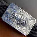 Jasper 1800 Sterling Silver American Bison Trophy Buckle