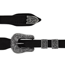 Duval 1800 Sterling Silver Engraved Buckle Set