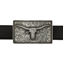 Kenedy 1806 Large Sterling Silver Longhorn Buckle