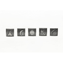 Studs 1805 Sterling Square Native American Symbols