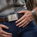 Zapata 1410 Hammered Sterling Chief Trophy Buckle