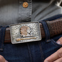 Zapata 1410 Hammered Sterling Chief Trophy Buckle