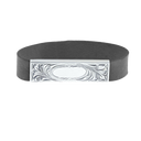 Rubber Band 1801 Sterling Scroll Engraved Money Clip