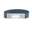 Rubber Band 1801 Sterling Scroll Engraved Money Clip