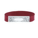 Rubber Band 1801 Sterling Scroll Engraved Money Clip